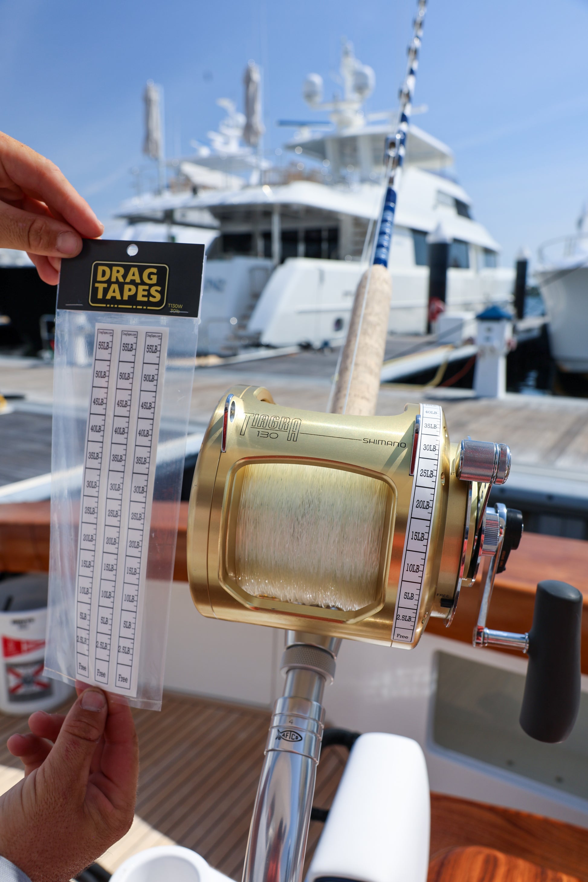 drag on a fishing reel Tiagra 130 Drag Tape 6 Pack – Drag Tapes
